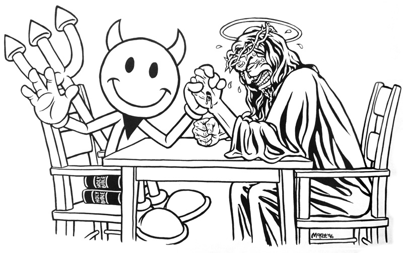 mckee designed the devil man (left) and flame boy and wet willy / artwork: mckee