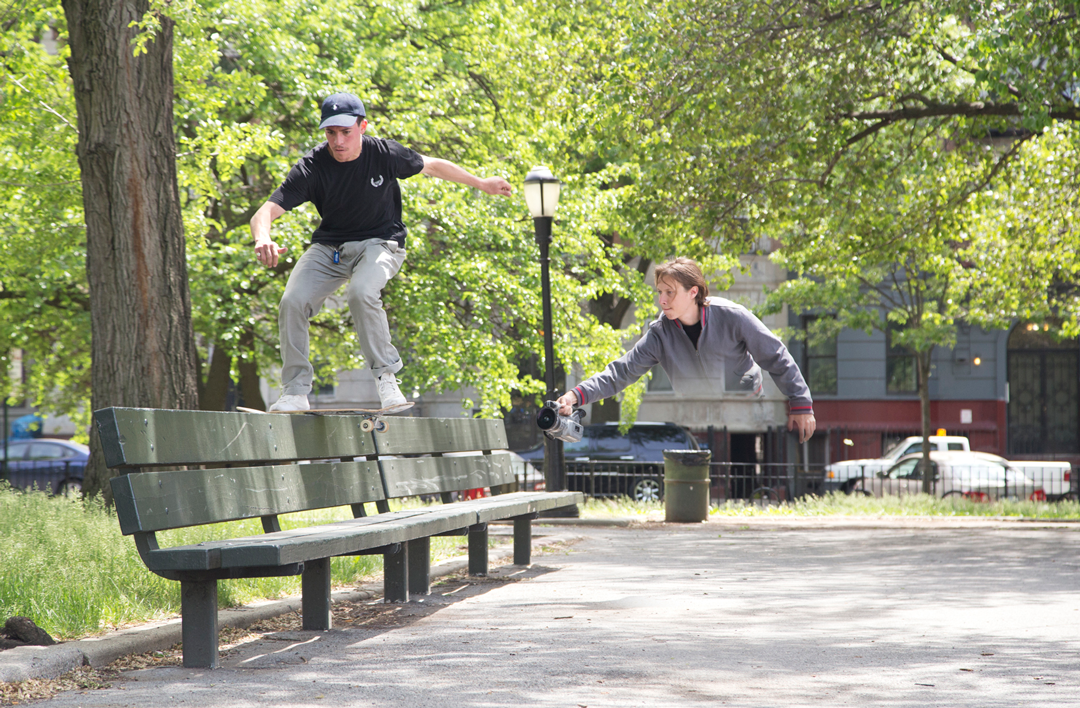 Even wonder why Bronze videos are filmed so smoothly? It's cause Peter floats when he follows... Kevin Tierney boardslide in Crown Heights, BK